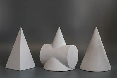 Набор гипсовых геометрических тел (15 шт.)