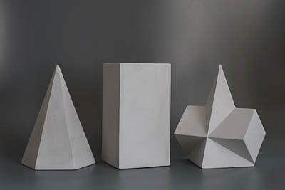 Набор гипсовых геометрических тел (15 шт.)