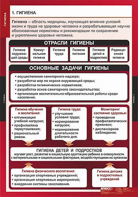 Таблицы демонстрационные "Гигиена"