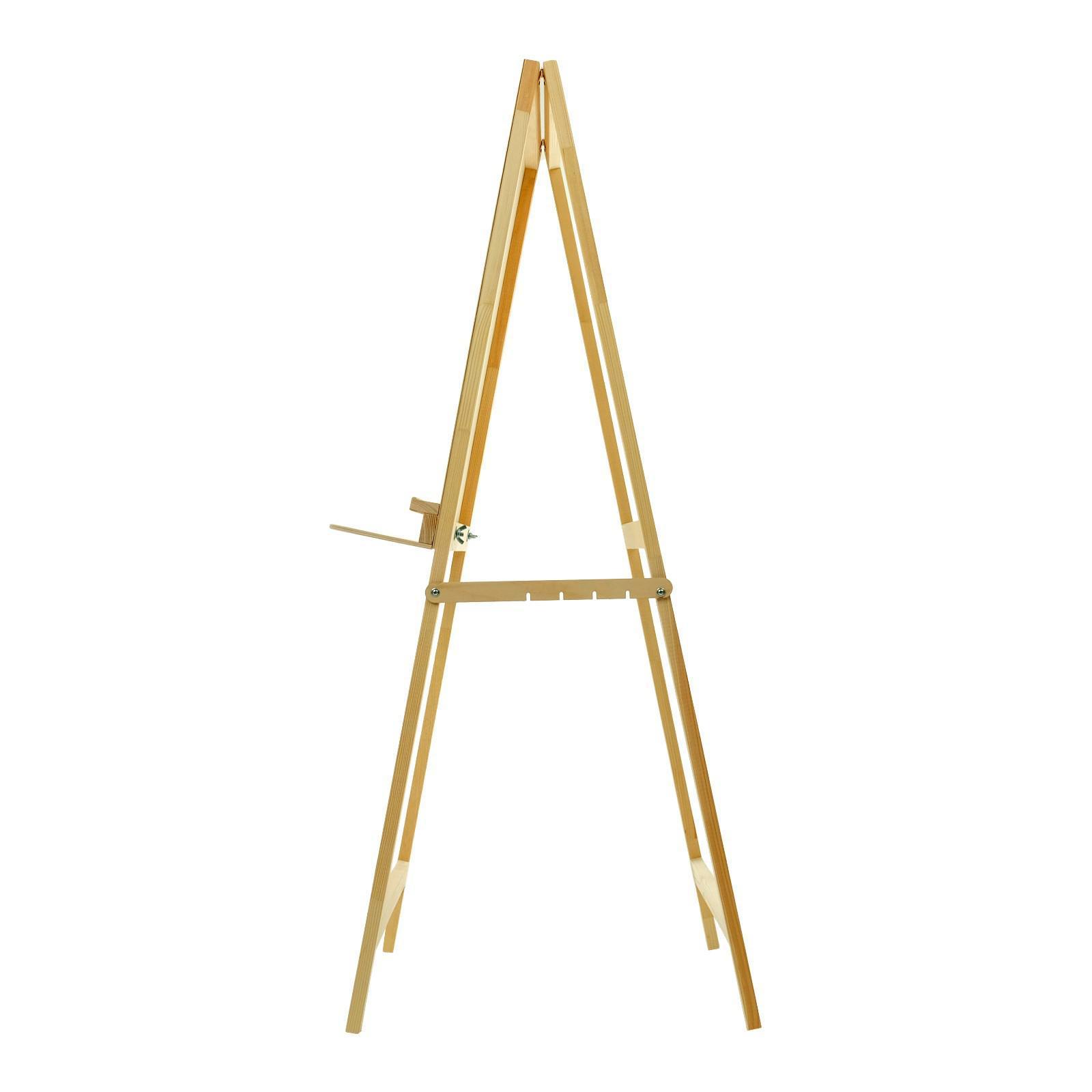 Мольберт тип «Хлопушка», 120×60×65 см, планшет 60×60 см, полка с двумя подстаканниками, неокрашенное дерево, Calligrata