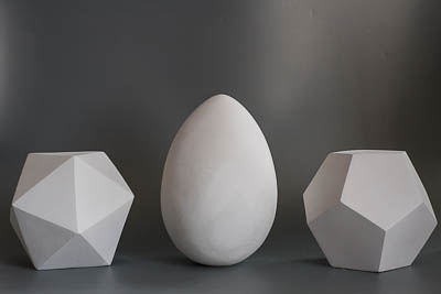 Набор гипсовых геометрических тел (15 шт.)