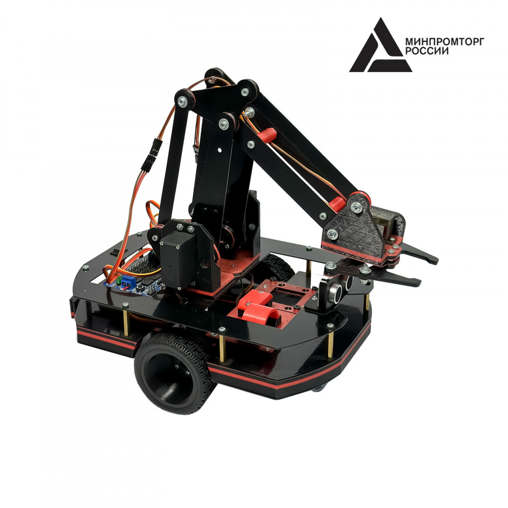 Робототехнический набор для конструирования, изучения электроники и микропроцессоров и информационных систем и устройств Hobots  Модель - Hobots 2