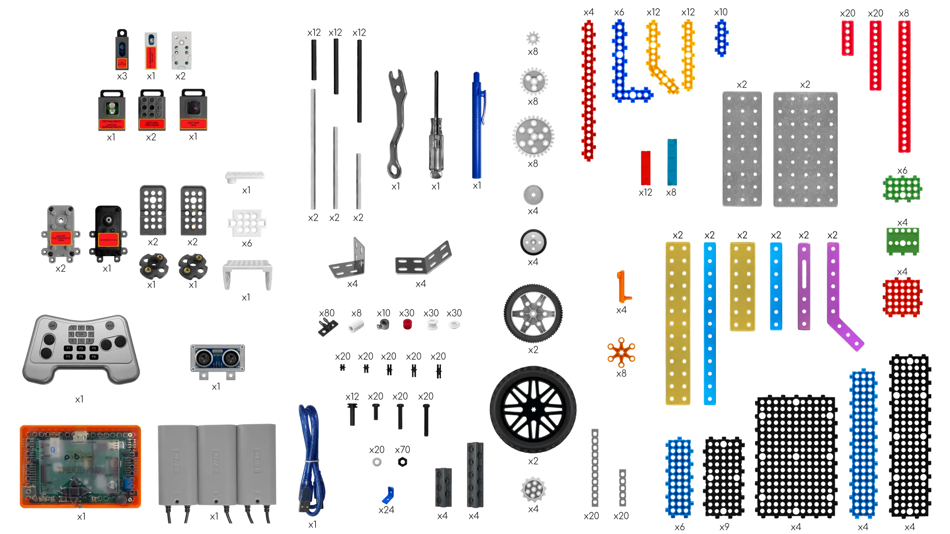 Детский конструктор по образовательной робототехнике «РОБОТРЕК БАЗОВЫЙ»
