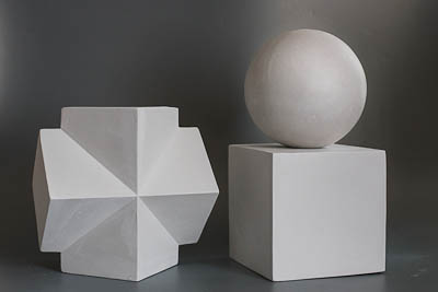 Набор гипсовых геометрических тел (15 шт.)