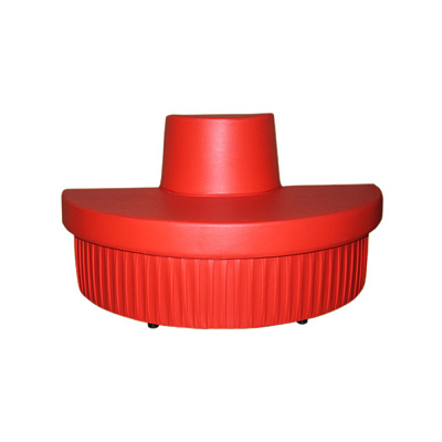 Диван полукруглый на опоре детский красный