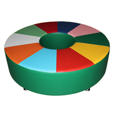 Диван круглый "Калейдоскоп" на опоре