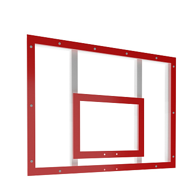 Щит баскетбольный тренировочный поликарбонат/оргстекло, цвет разметки КРАСНЫЙ 