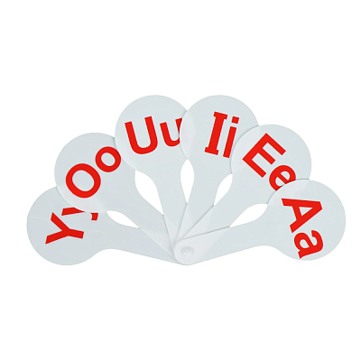 Касса-веер англ. гласных букв