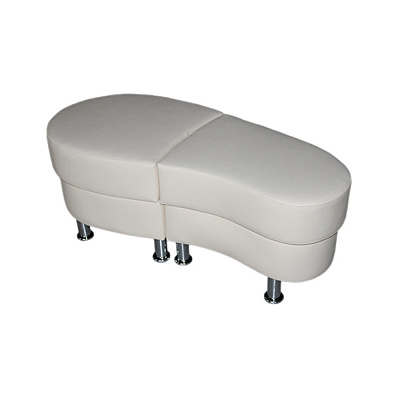 Банкетка «Льдинка» 2 части (ножка столбик 12) белый