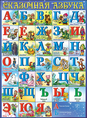 Таблица "Азбука от А до Я" разрезная (2 листа)