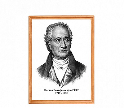 "Портреты немецких писателей" (дерев. рамка, под стеклом, комплект 5 шт)