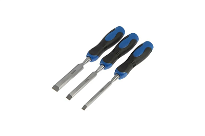 Набор стамесок-долот  металлический затыльник, 2К рукоятка,